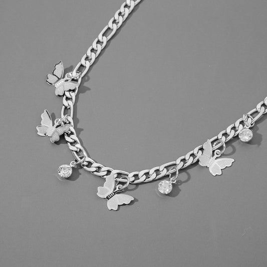 Gold/Platinum Butterfly Necklace