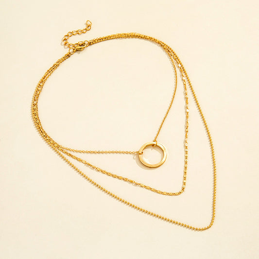 Halo Clavicle Chain Necklace